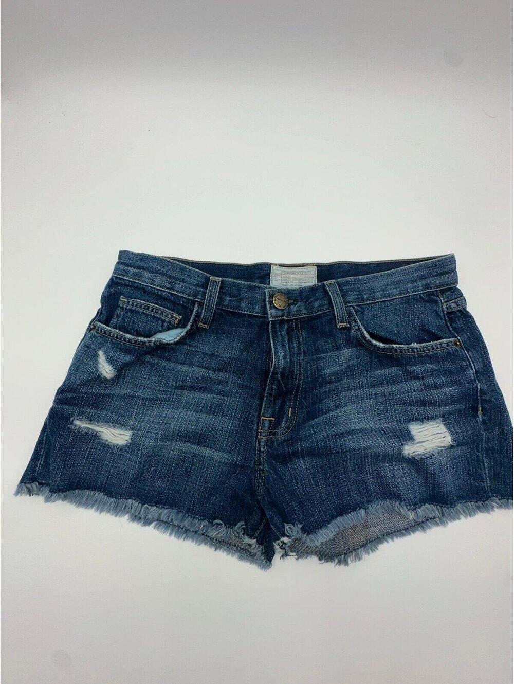 CURRENT ELLIOTT Shorts The Boyfriend Dark Wash Distressed Love Destroy Size 27